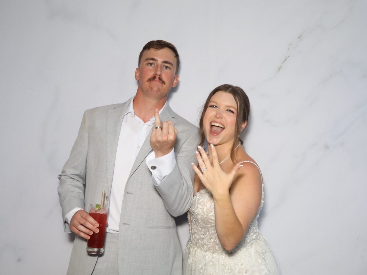 Guests in the open-air photo booth 6