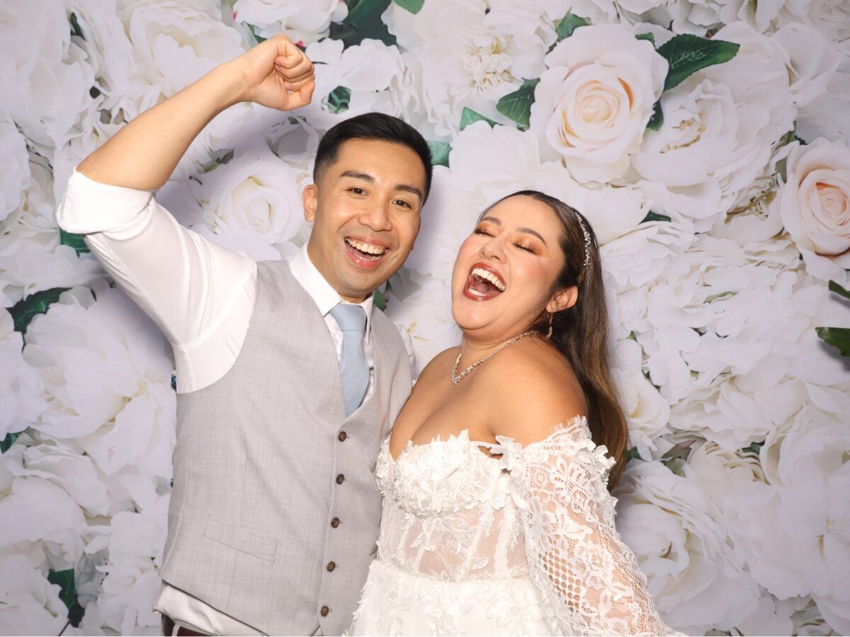 Guests in the open-air photo booth 9