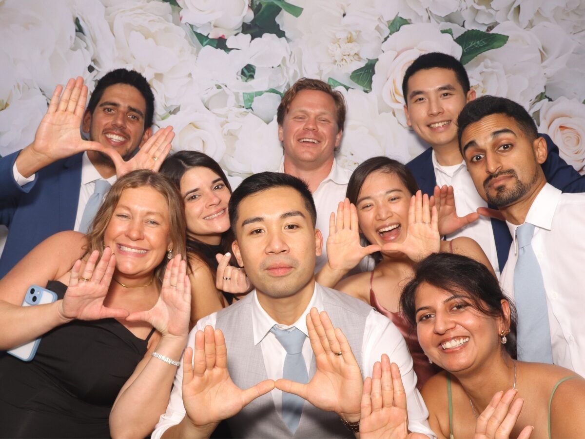 Guests in the open-air photo booth 10